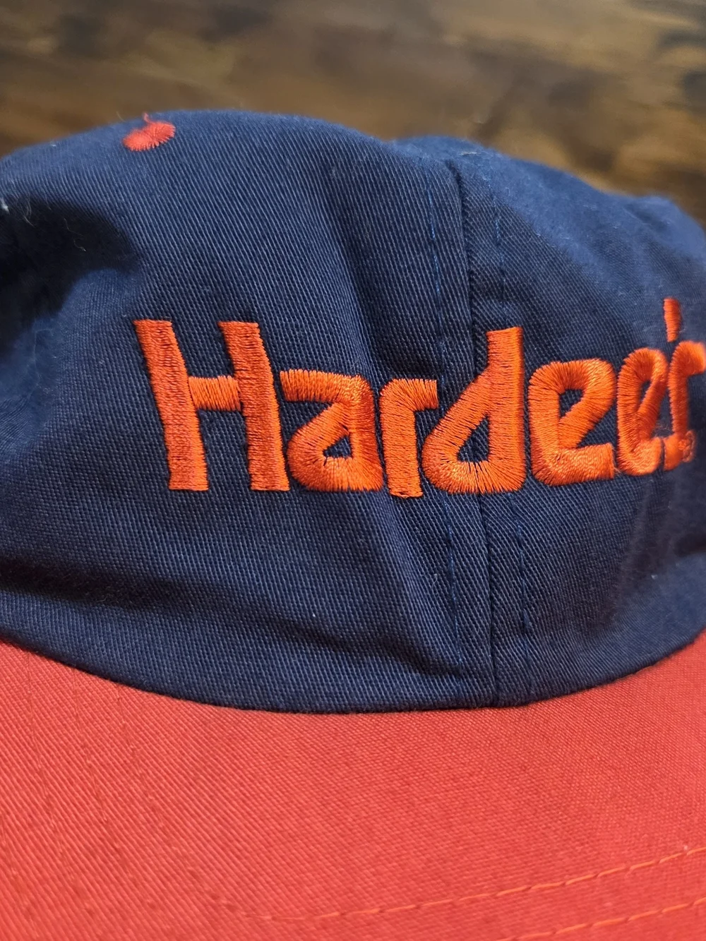 Vintage 90'S Embroidered Hardees Employee Uniform Snapback Hat Cap